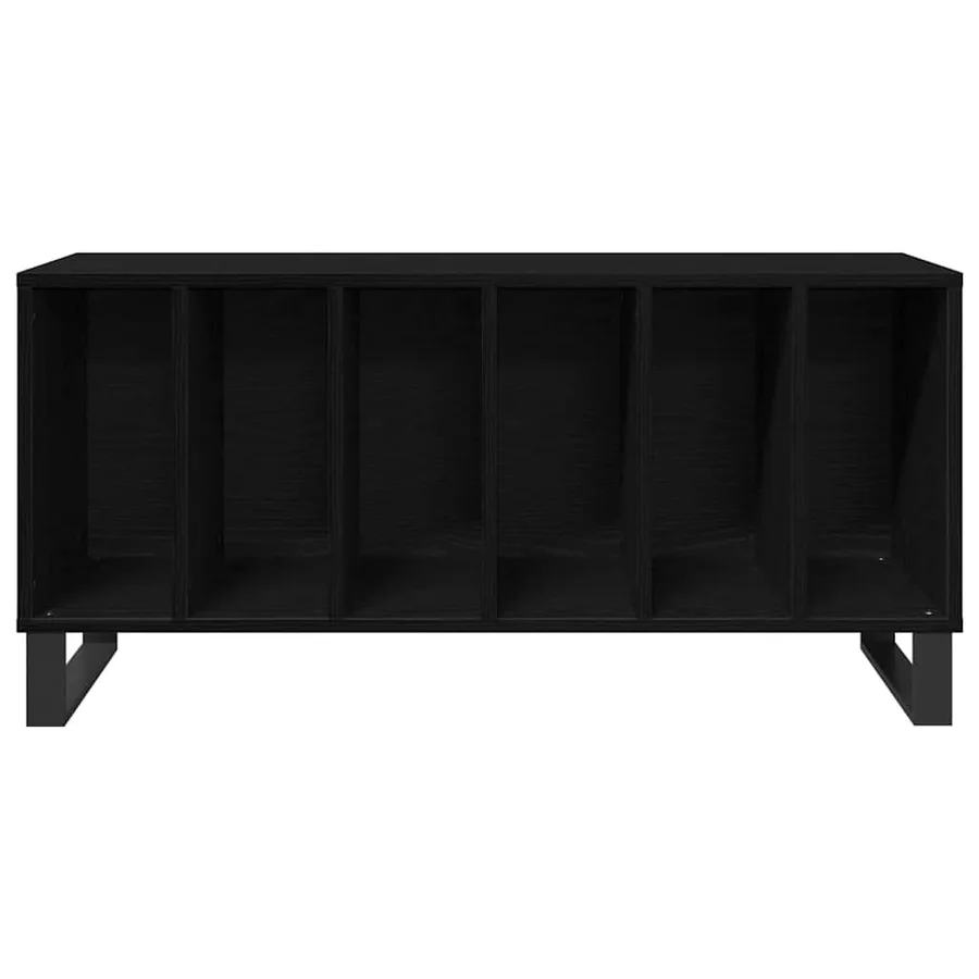 Meuble à vinyles Chêne noir 100 x 38 x 48 cm Bois d'ingénierie - 6