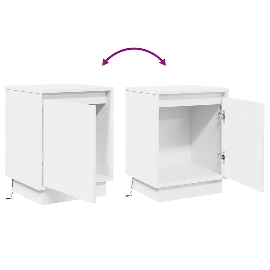Cabinet de chevet 2 pcs Blanc 39 x 34,5 x 50 cm - 14