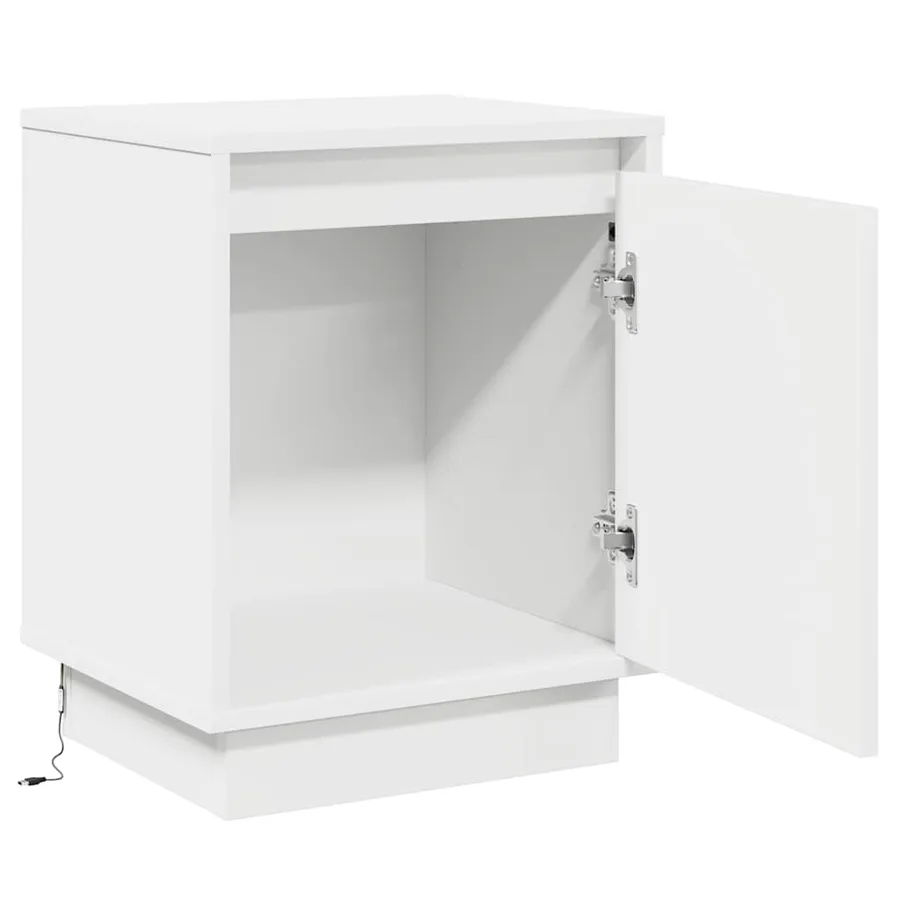 Cabinet de chevet 2 pcs Blanc 39 x 34,5 x 50 cm - 6