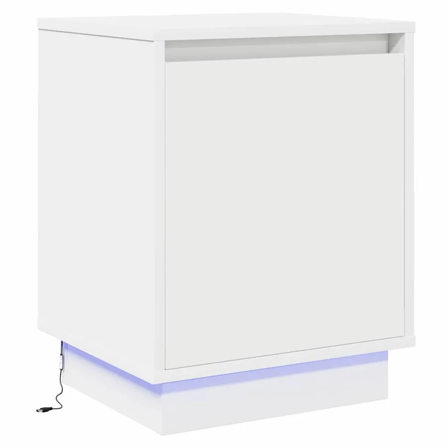 Cabinet de chevet 2 pcs Blanc 39 x 34,5 x 50 cm - 7