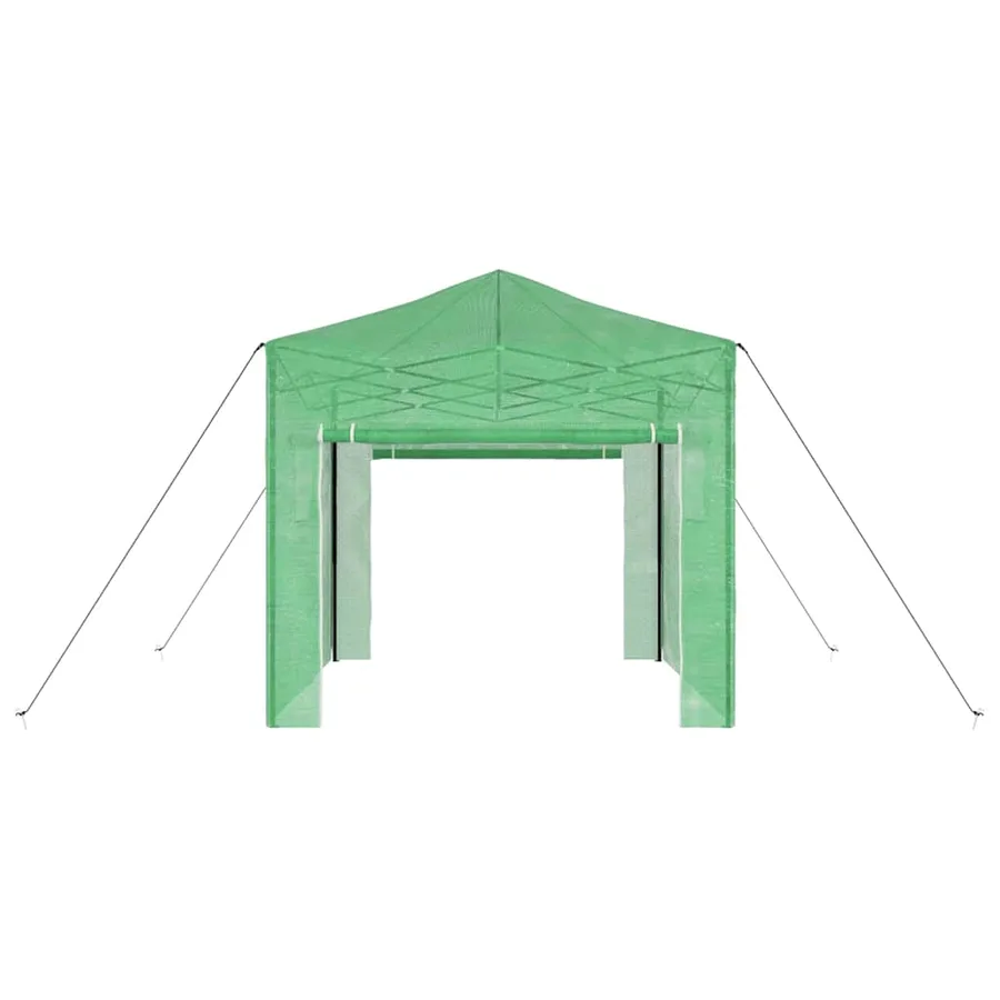 Serre avec cadre pop-up avec toit Vert 290 x 290 x 315 cm Fer - 6