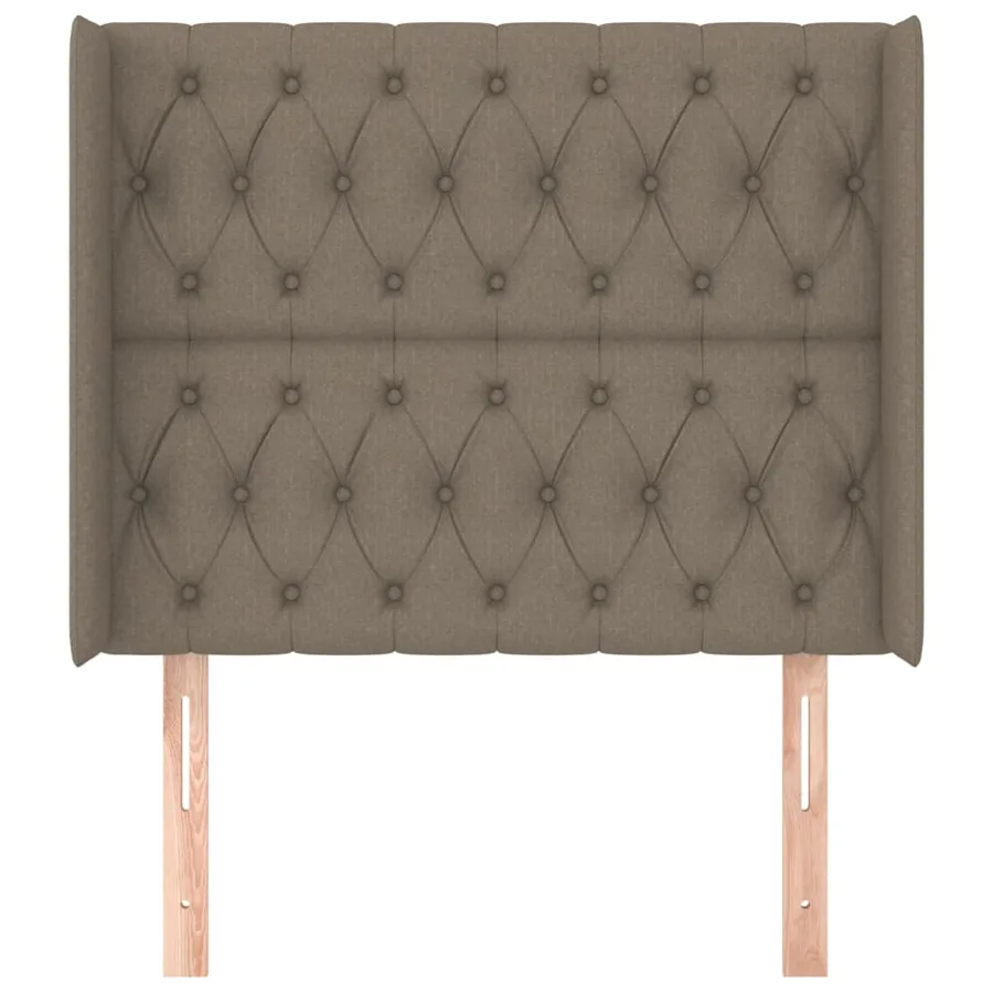 Tête de lit avec oreilles Taupe 103x16x118/128 cm Tissu - 3