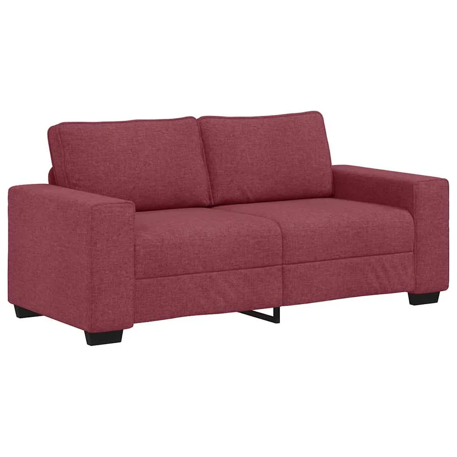 Canapé 2 places rouge vin 180x77x82 cm en tissu - 2