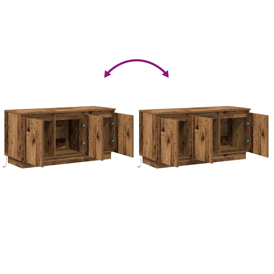 Meuble TV Bois Ancien 100 x 38 x 49 cm Bois d'ingénierie - 14