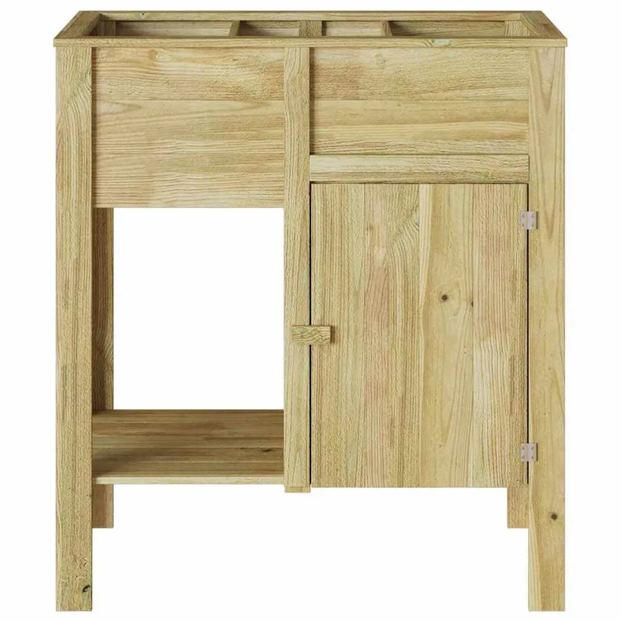 Jardin haut avec étagère Marron Pinède imprégnée - 5