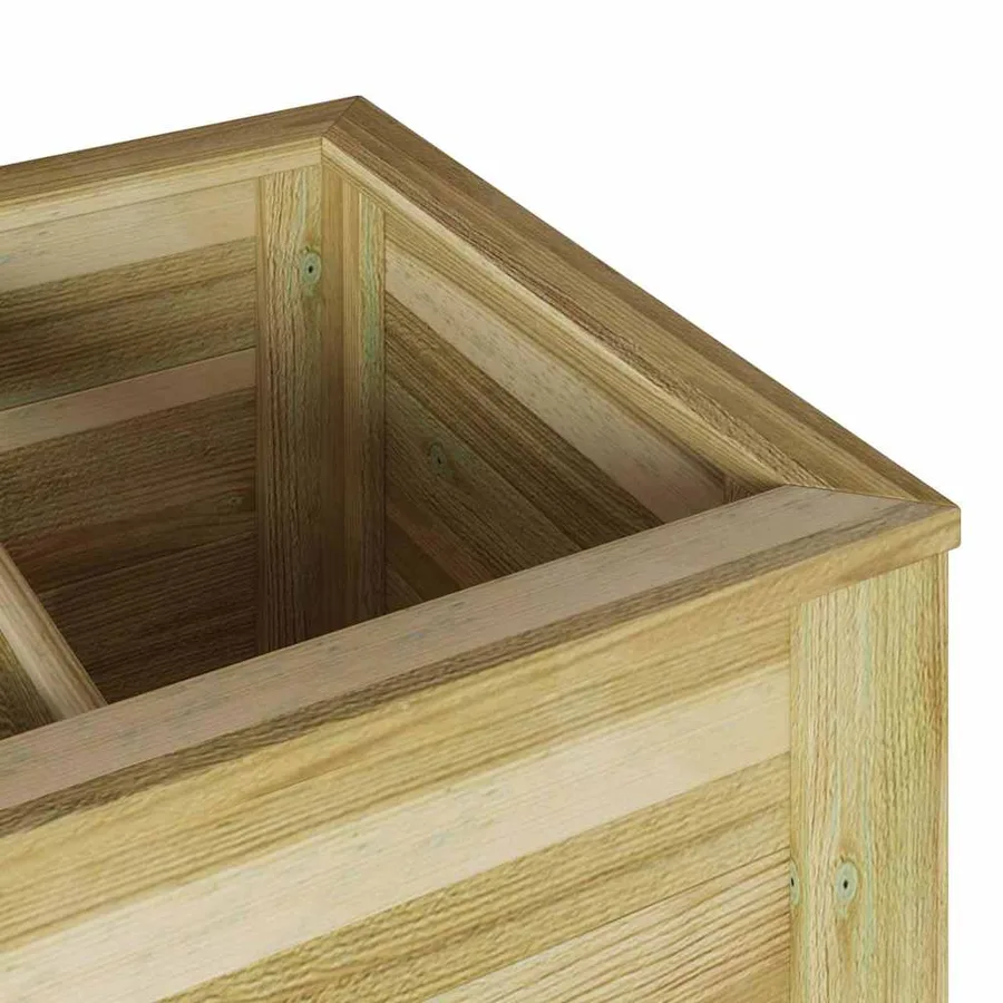 Jardin haut avec étagère Marron Pinède imprégnée - 8