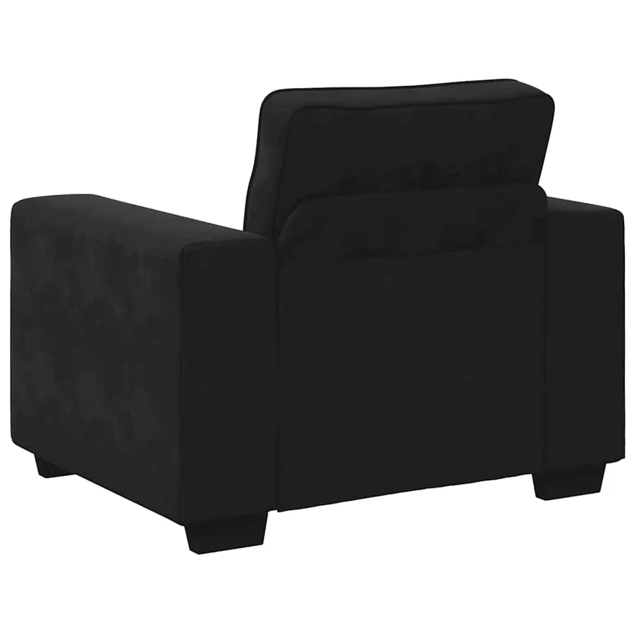 Ensemble de canapés 3 pcs avec coussins Noir Velours - 7