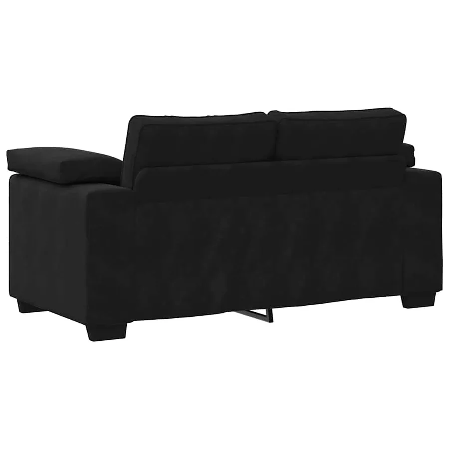 Ensemble de canapés 3 pcs avec coussins Noir Velours - 8