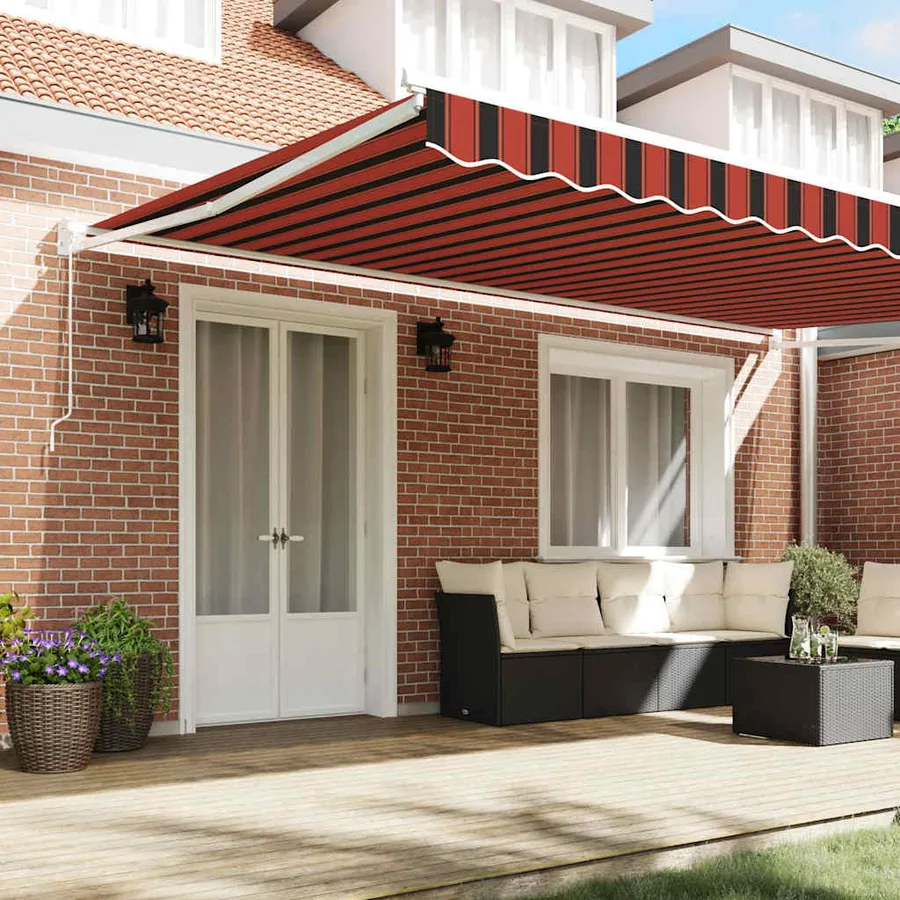 Auvent rétractable Orange et marron 500 x 300 x 165 cm - 3