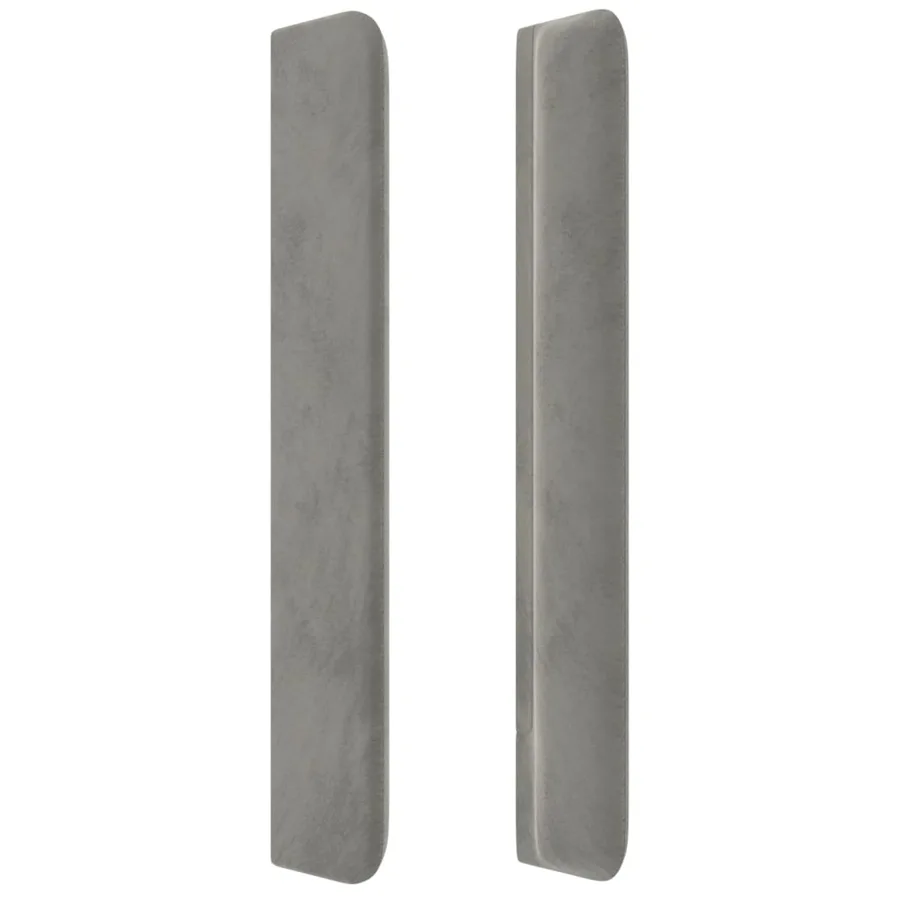 Tête de lit avec oreilles Gris clair 93x16x118/128 cm Velours - 4