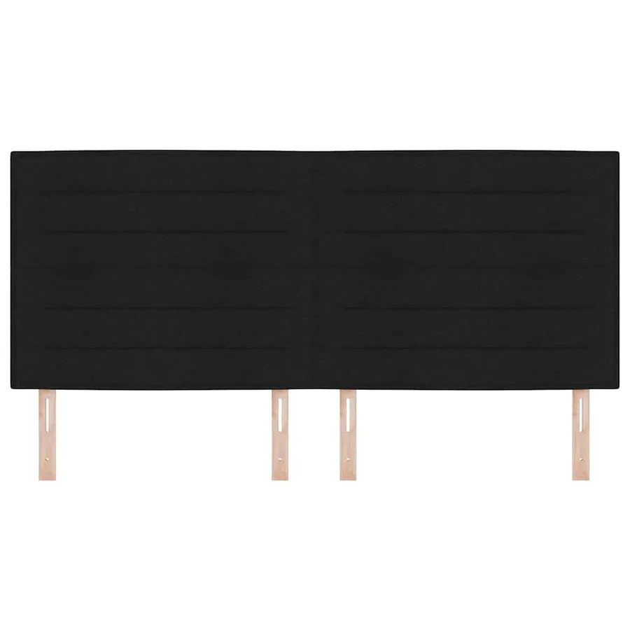Tête de lit LED avec bandes LED Noir 200 cm tissu - 5