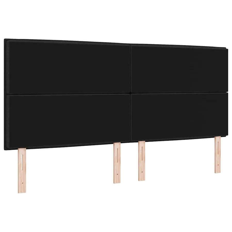 Tête de lit LED avec bandes LED Noir 200 cm tissu - 7