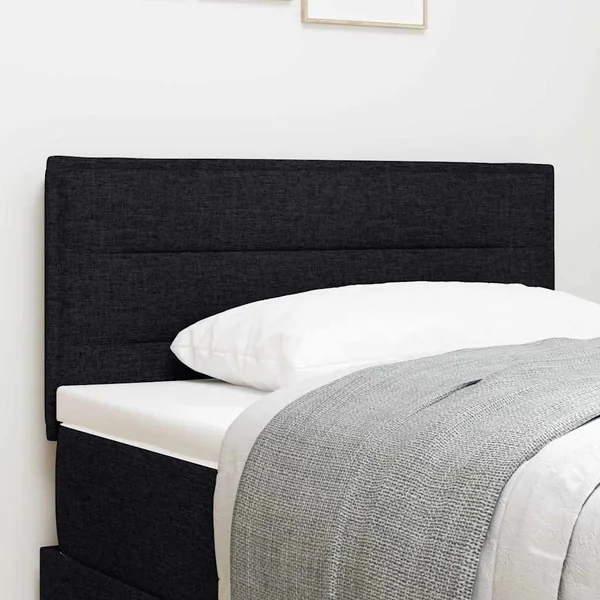 Tête de lit LED avec bandes LED Noir 100 cm tissu