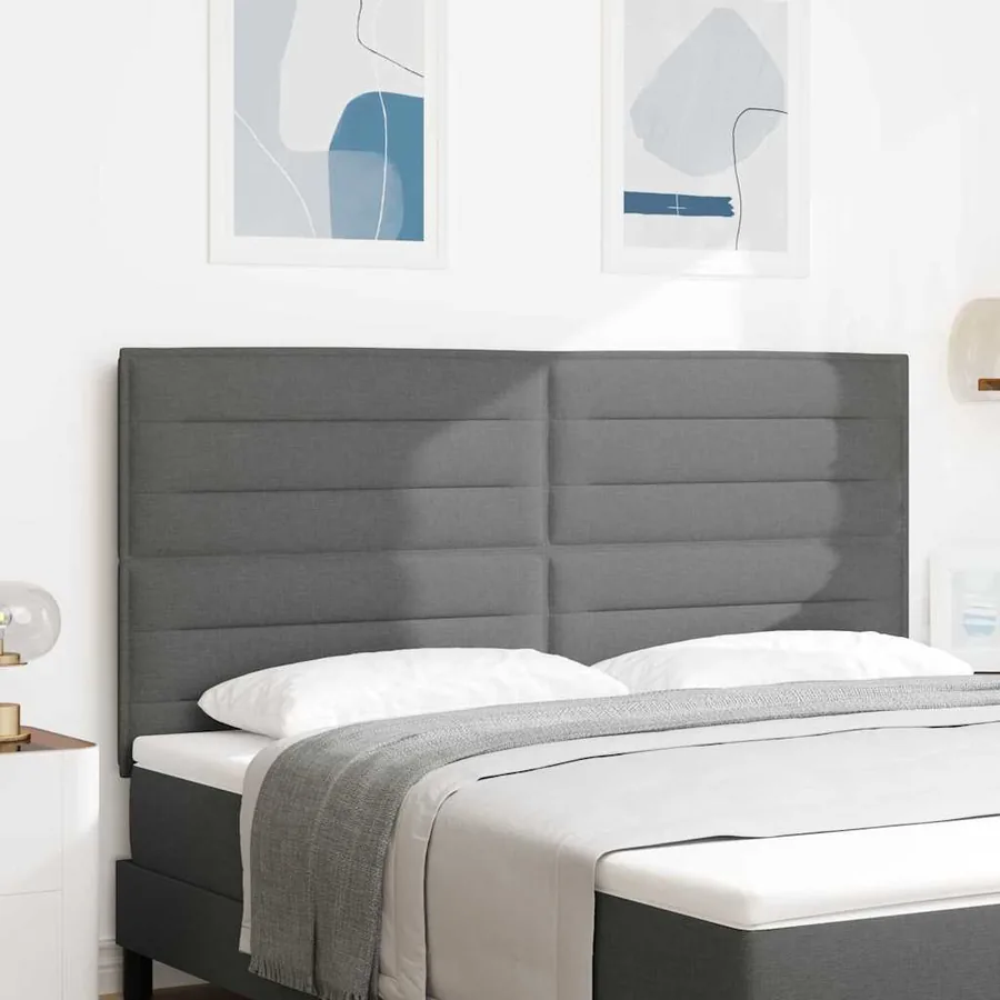 Tête de lit Gris foncé 180 cm tissu