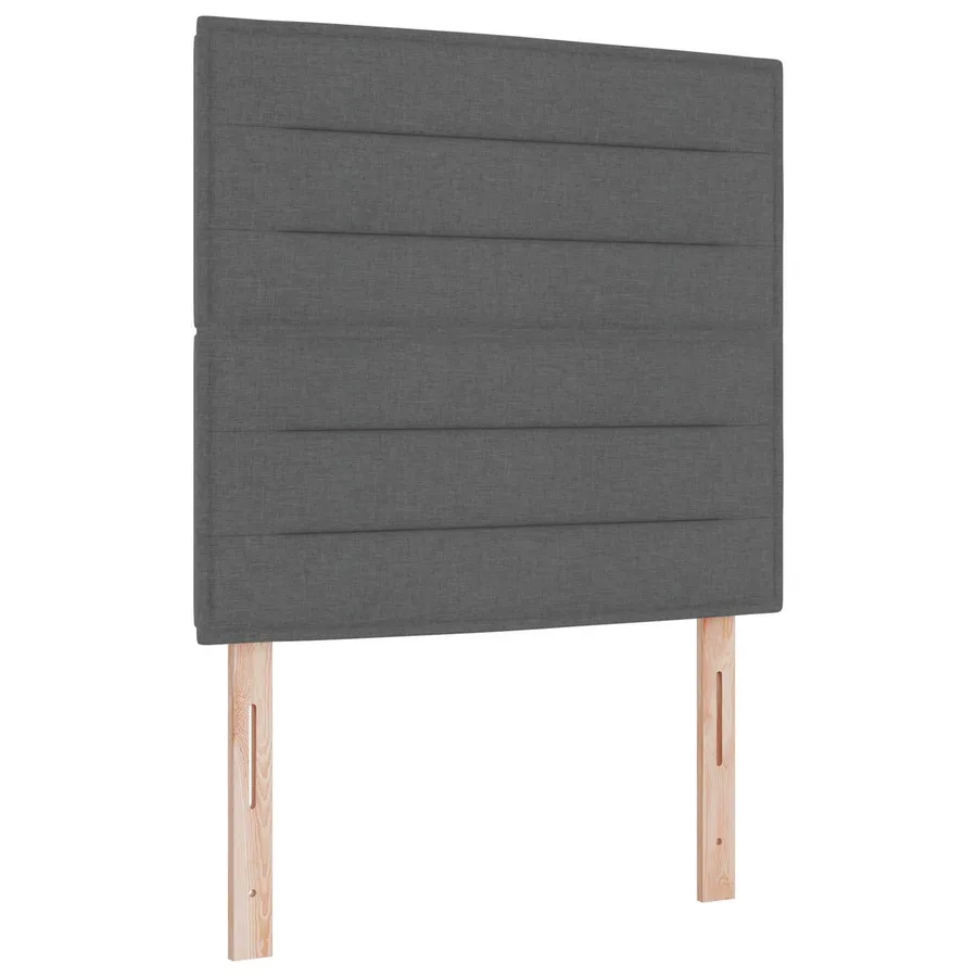 Tête de lit LED avec bandes LED Gris foncé 80 cm tissu - 2