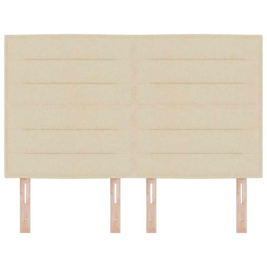 Tête de lit LED avec bandes LED Crème 144 cm tissu - 5