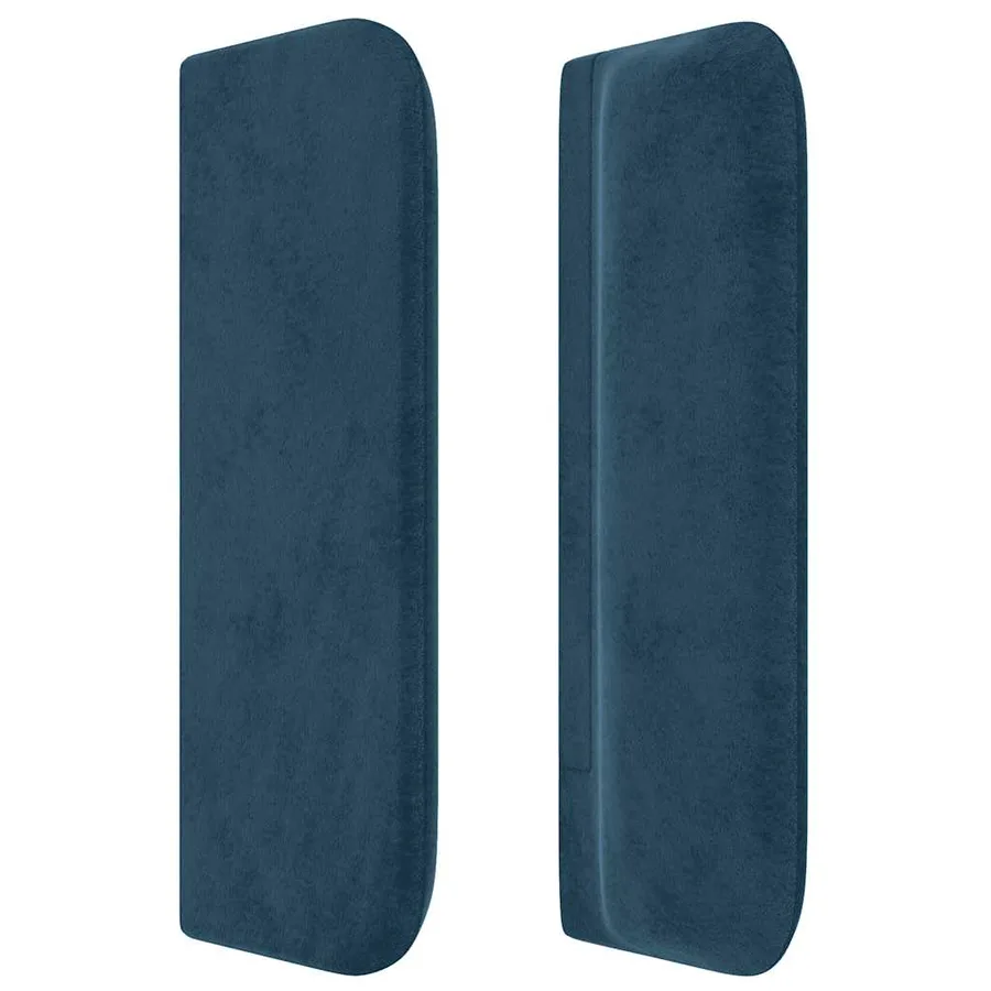 Tête de lit avec oreilles Bleu foncé 147x16x78/88 cm Velours - 4