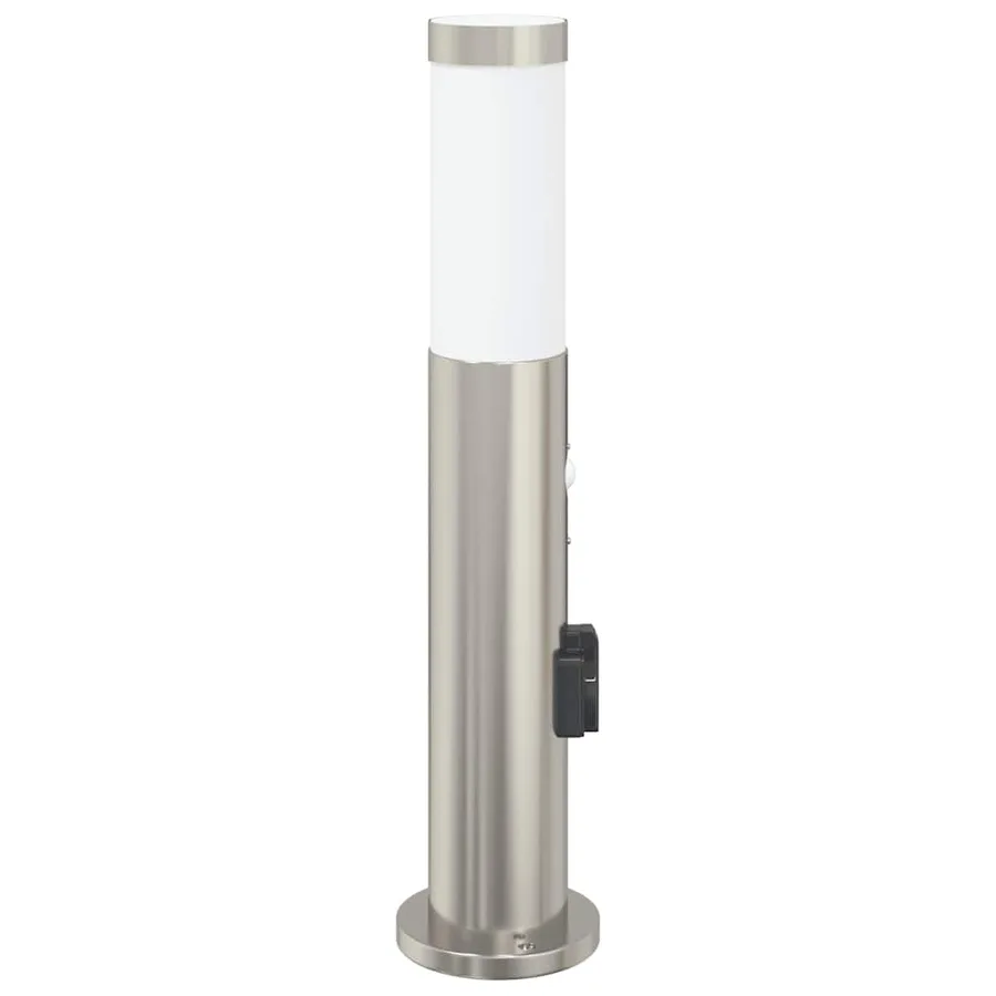 Borne lumineuse avec détecteur et prise 50 cm acier inoxydable IP44 - 4