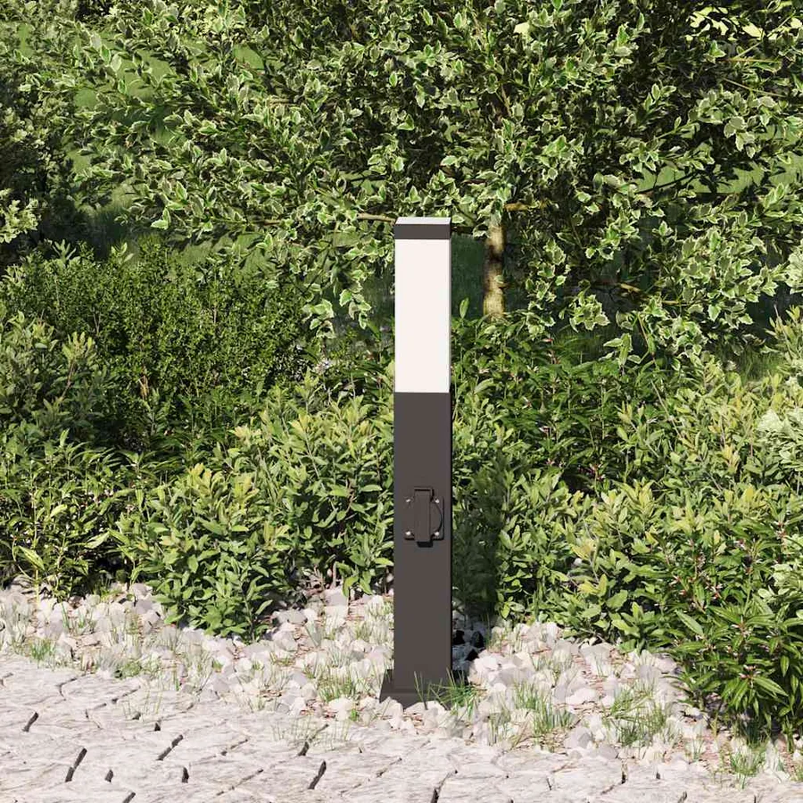 Borne lumineuse avec sortie 50 cm Noir IP44 - 3