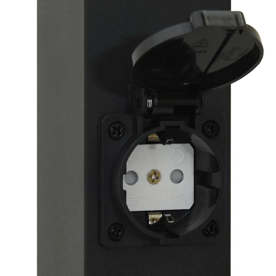Borne lumineuse avec sortie 50 cm Noir IP44 - 9