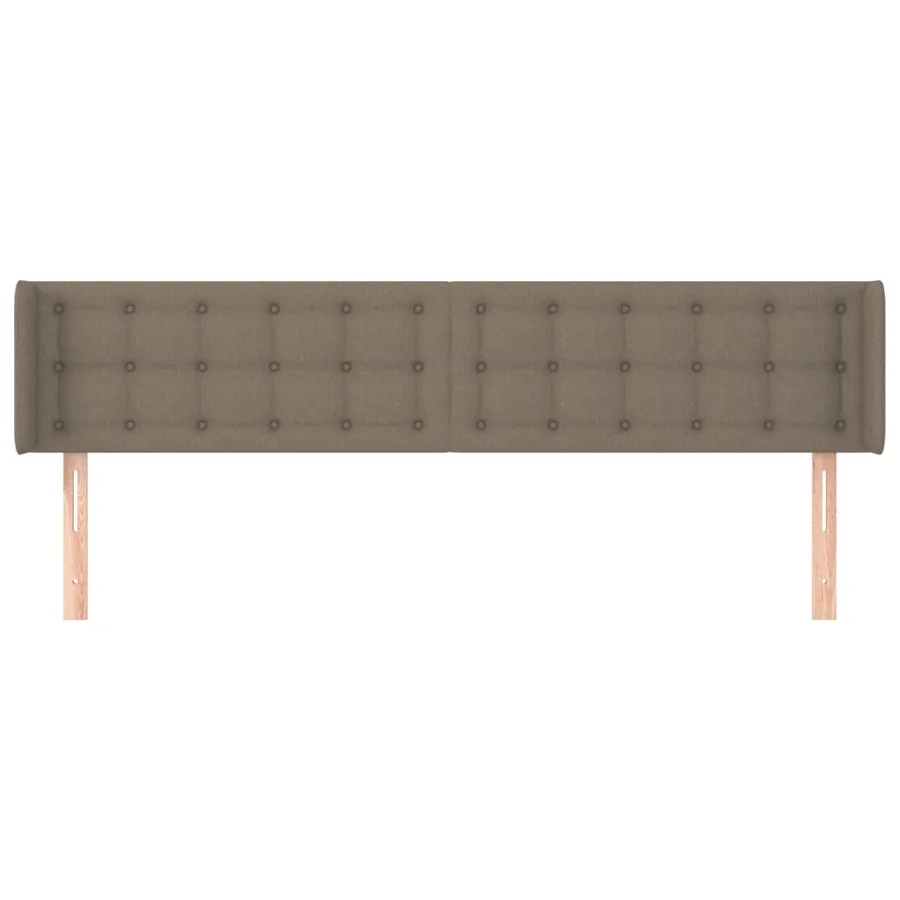 Tête de lit avec oreilles Taupe 203x16x78/88 cm Tissu - 3