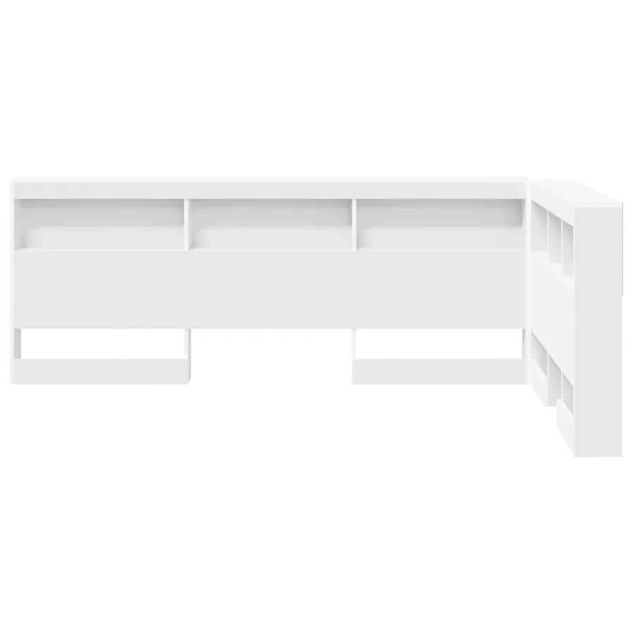 Tête de lit de rangement Blanc 120 cm Bois d'ingénierie - 6