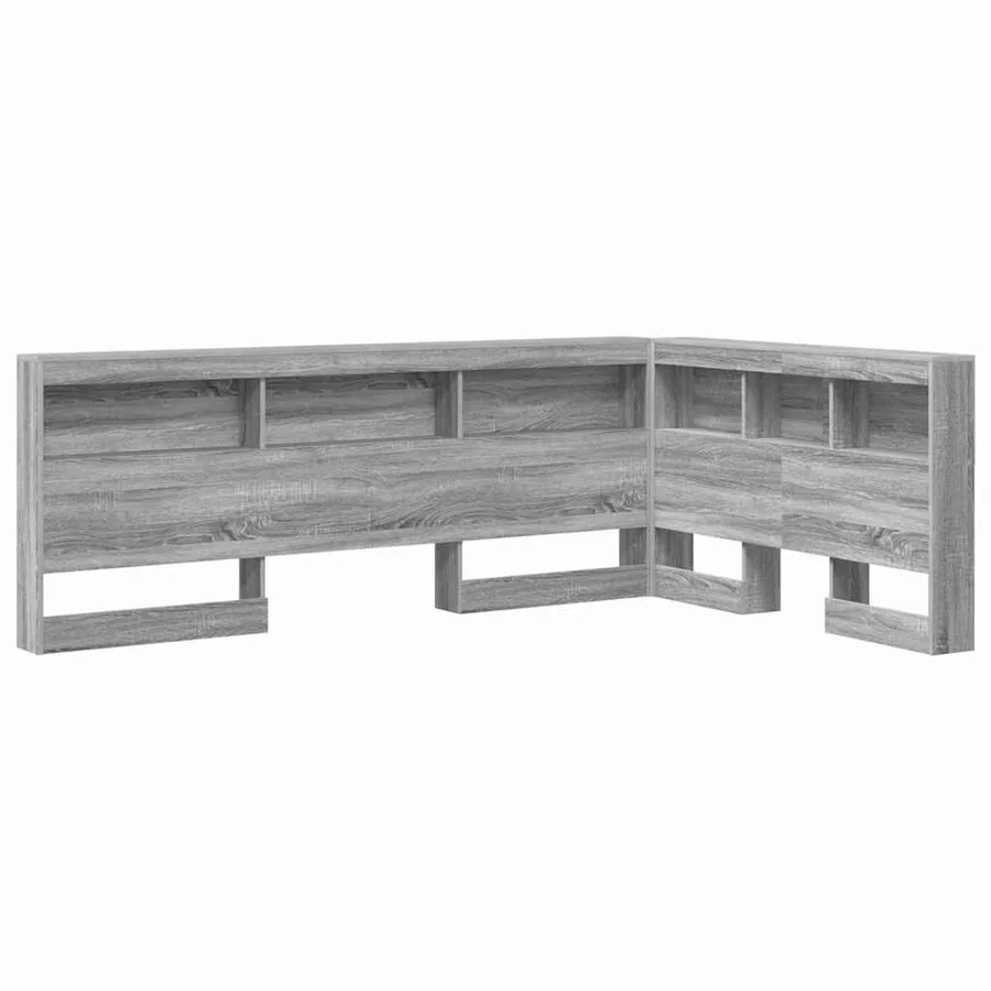 Tête de lit de rangement Gris Sonoma 120 cm Bois d'ingénierie - 2