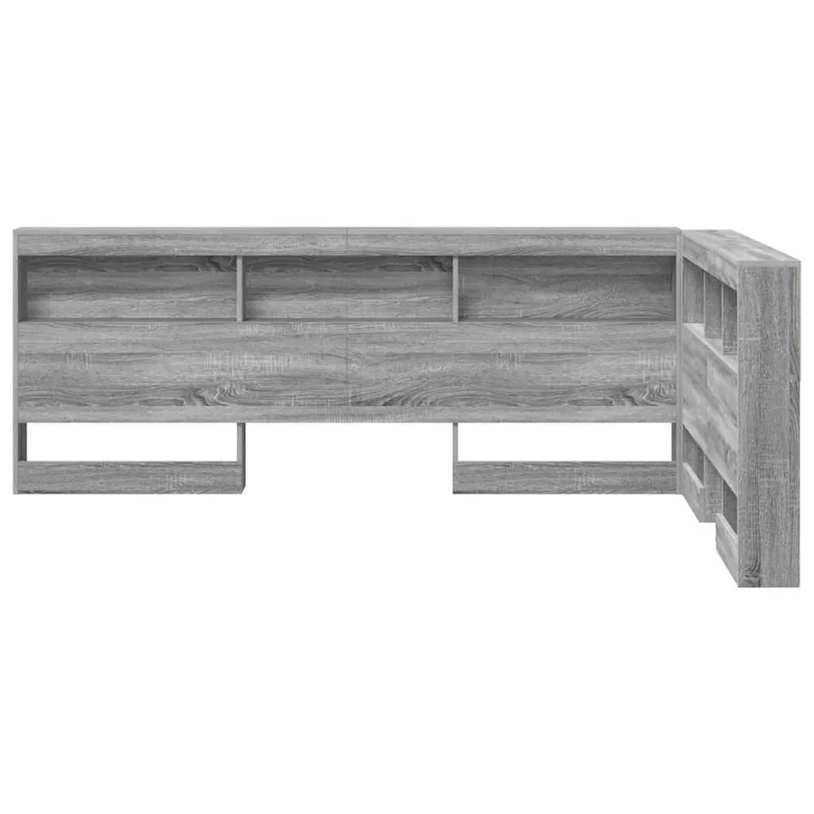 Tête de lit de rangement Gris Sonoma 120 cm Bois d'ingénierie - 6