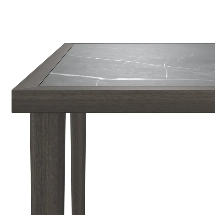 Salon de jardin 5 pcs avec coussins Gris Résine tressée - 9