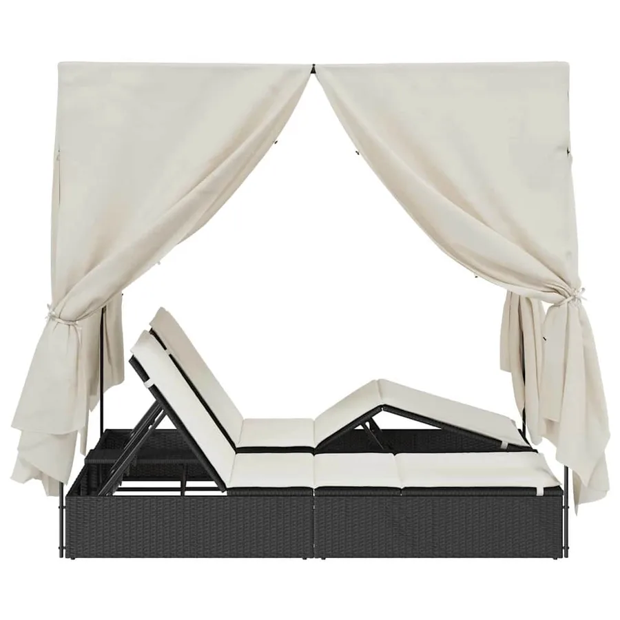 Transat double Blanc chaud 205 x 129 x 200 cm polyrotin - 6