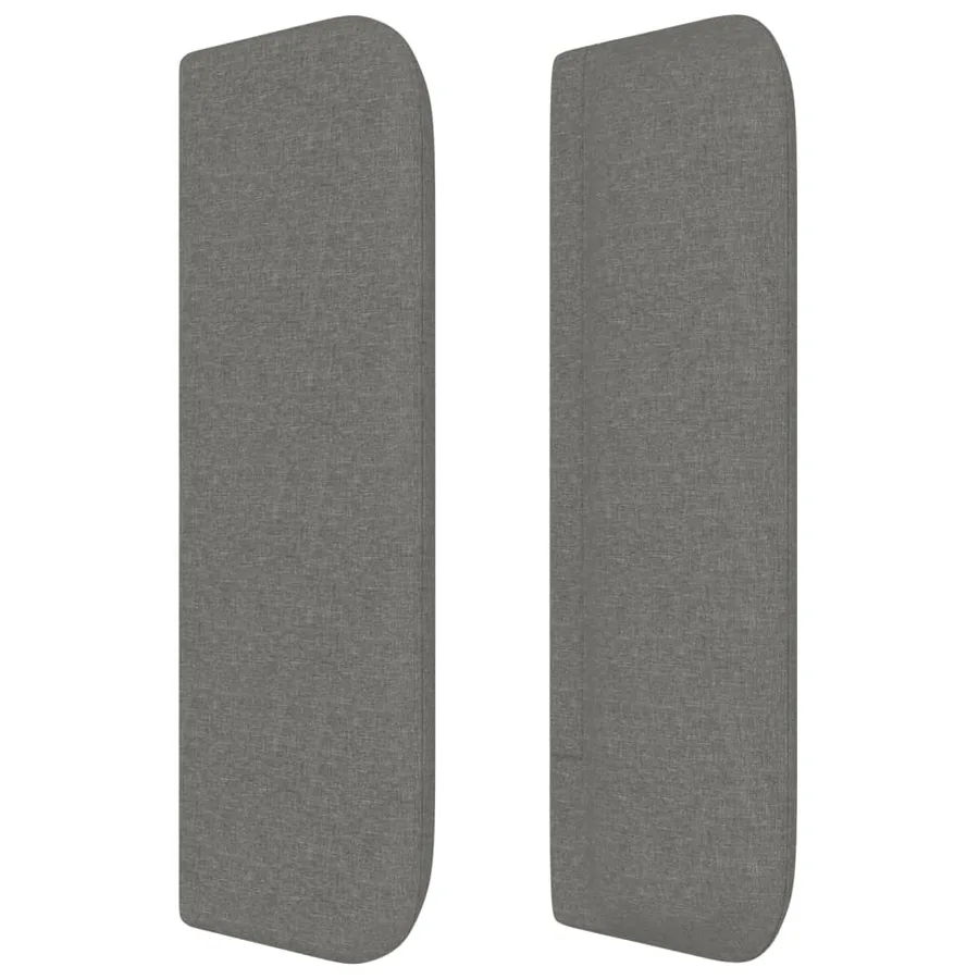 Tête de lit avec oreilles Gris foncé 163x16x78/88 cm Tissu - 4