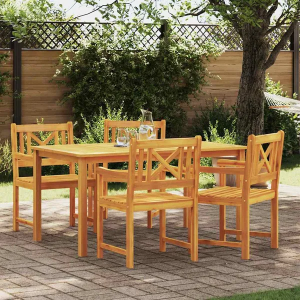 Chaises de jardin 4 pcs Naturel Bois d'Acacia Massif