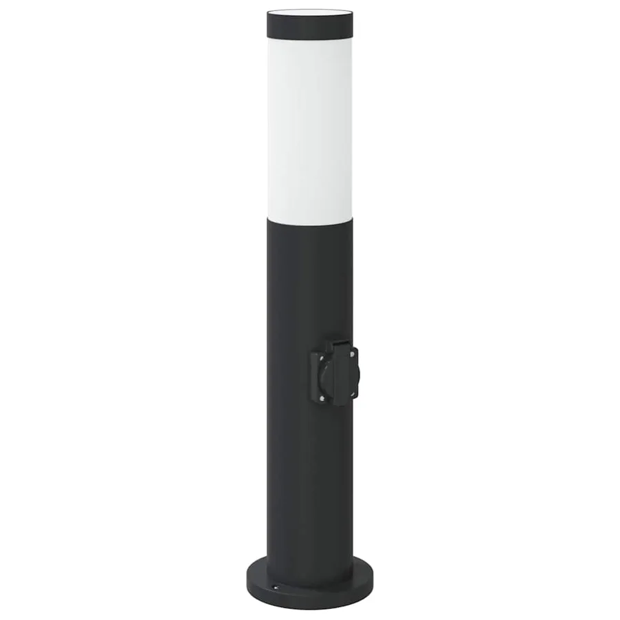 Bornes lumineuses avec sortie lot de 3 50 cm acier inoxydable IP44 - 4