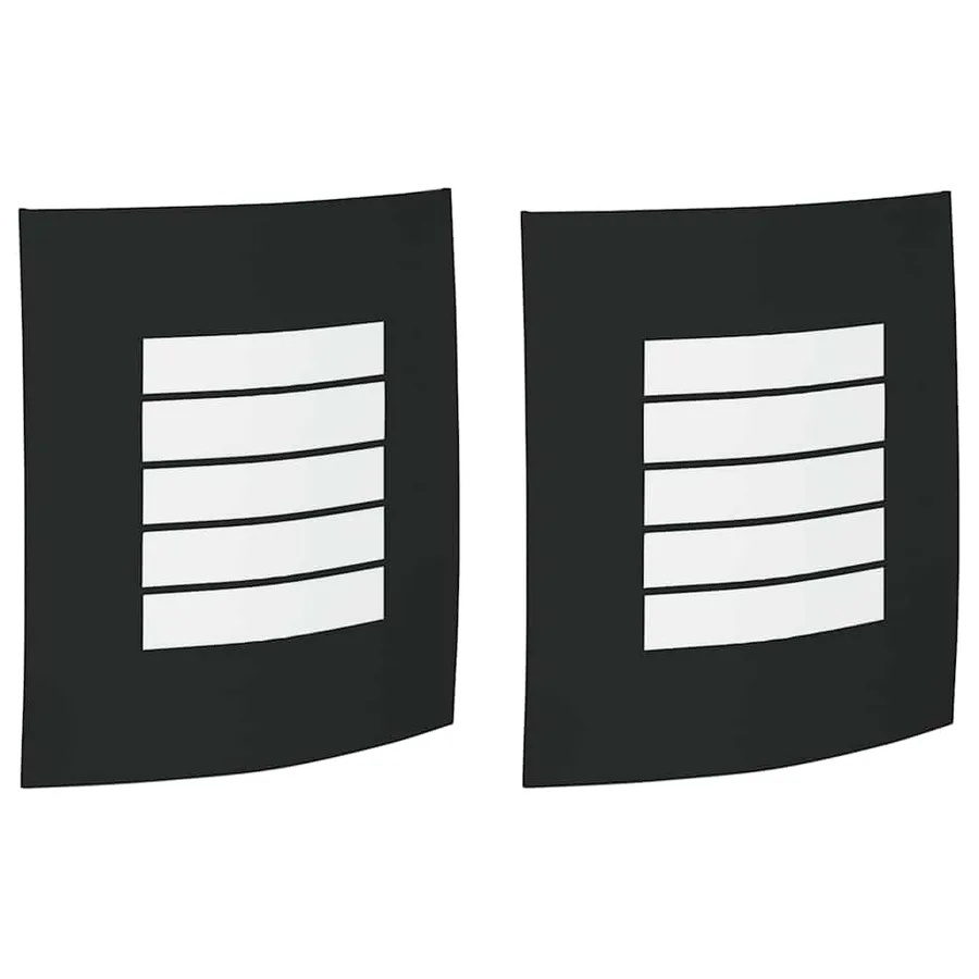 Applique Murale Extérieure 2 pcs Noir 23.5 x 9 x 26 cm - 2