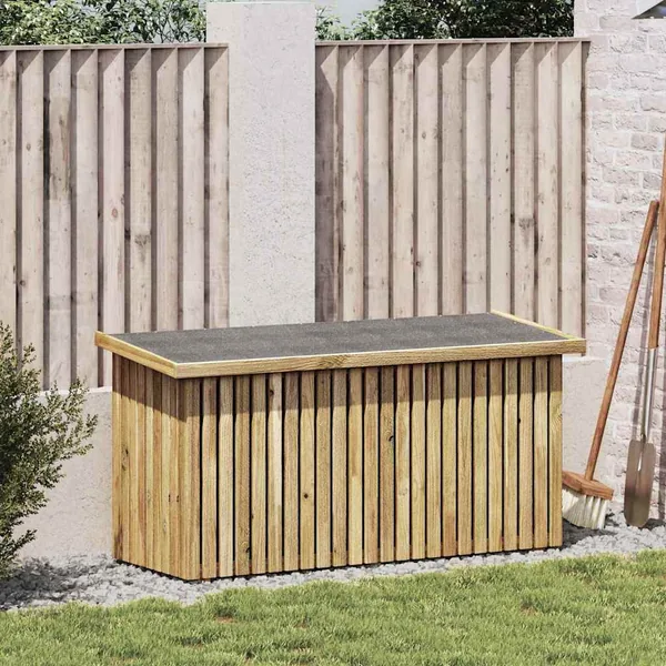 Boîte de Rangement de Jardin Naturel 119 x 44 x 58,5 cm