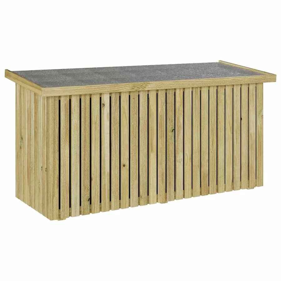 Boîte de Rangement de Jardin Naturel 119 x 44 x 58,5 cm - 2