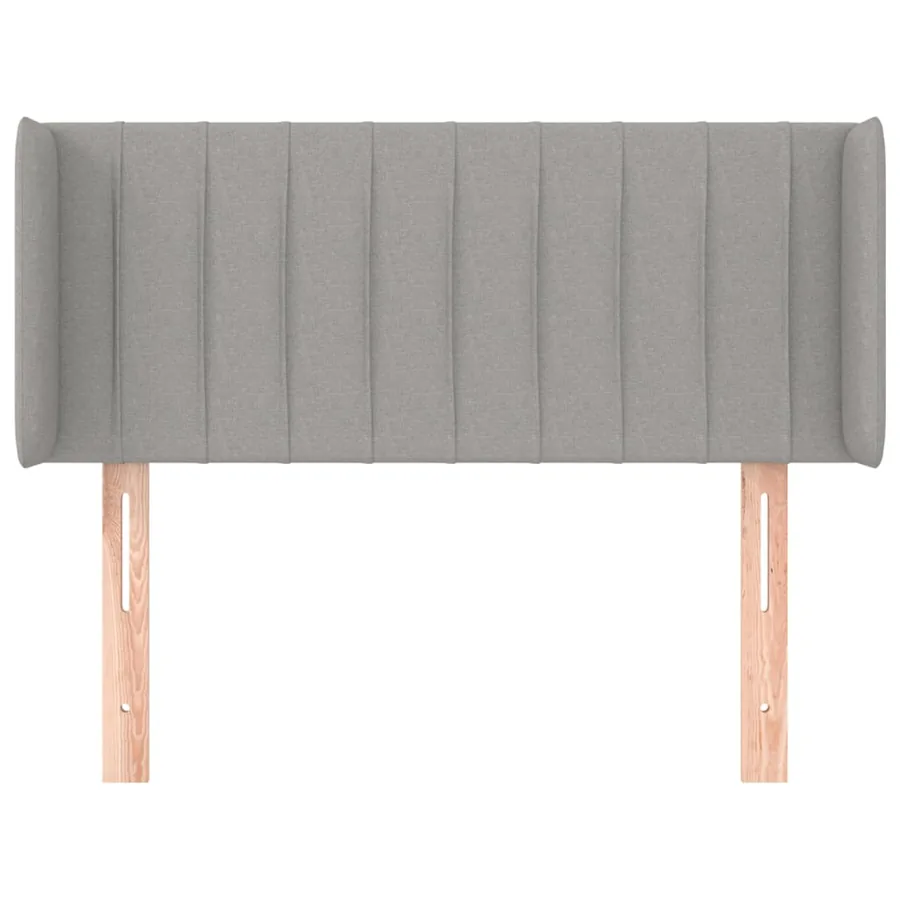 Tête de lit avec oreilles Gris clair 83x16x78/88 cm Tissu - 3