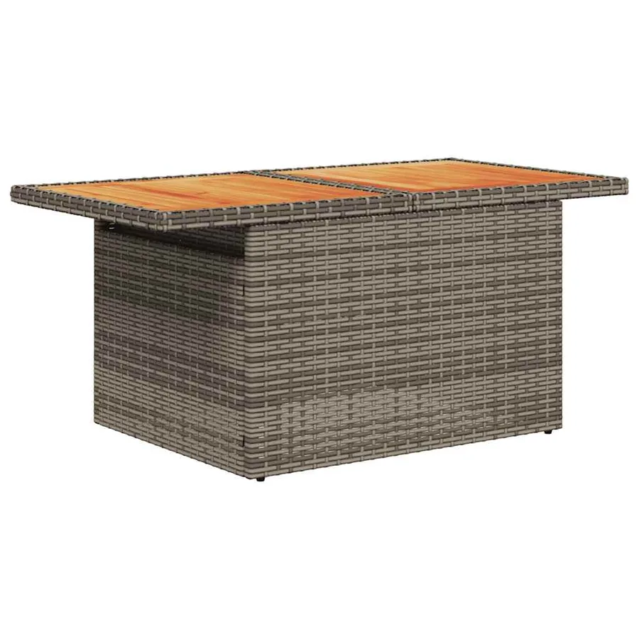 Salon de jardin 6 pcs avec coussins gris résine tressée - 6
