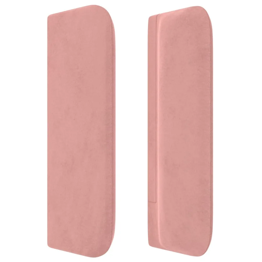 Tête de lit avec oreilles Rose 93x16x78/88 cm Velours - 4