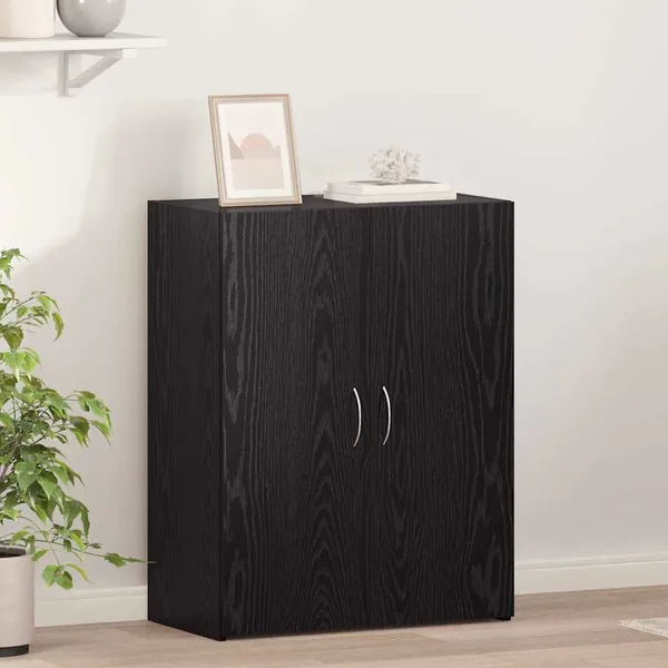 Cabinet de Bureau Chêne noir 70 x 32 x 77.5 cm