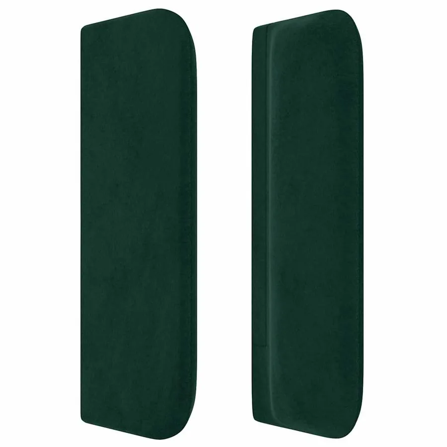 Tête de lit avec oreilles Vert foncé 93x16x78/88 cm Velours - 4