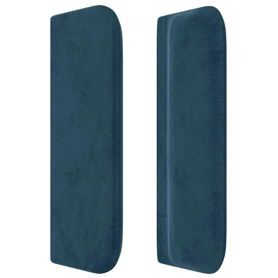 Tête de lit avec oreilles Bleu foncé 183x16x78/88 cm Velours - 4