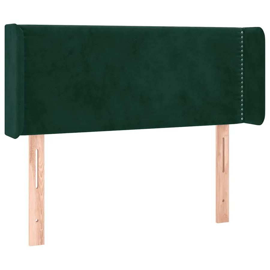 Tête de lit avec oreilles Vert foncé 103x16x78/88 cm Velours - 2