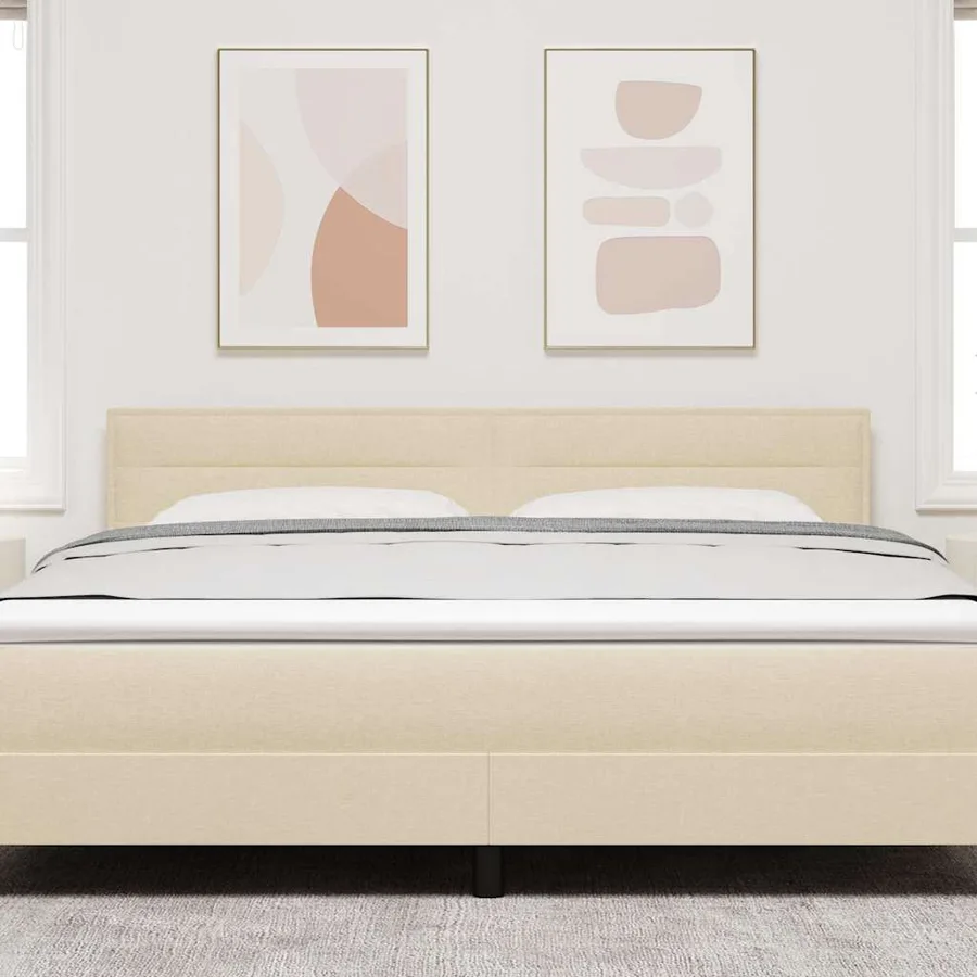 Tête de lit LED avec bandes LED Crème 180 cm tissu - 3