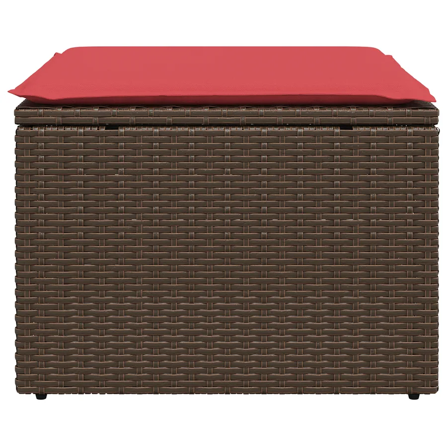 Tabouret de Jardin Marron 55 x 55 x 37 cm polyrotin - 4