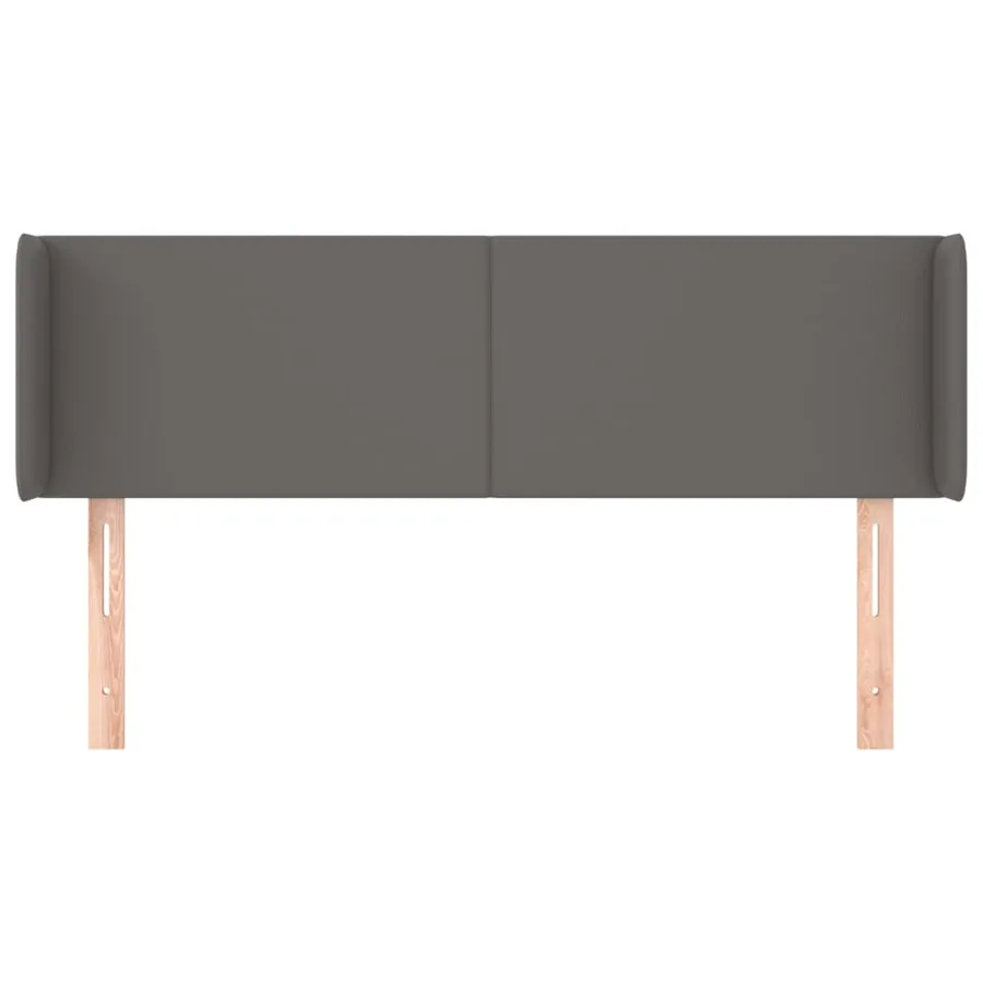 Tête de lit avec oreilles Gris 147x16x78/88 cm Similicuir - 3
