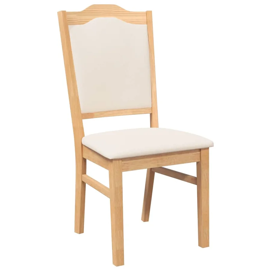 Chaises de salle à manger avec coussins (2 pcs) bois massif caoutchouc - 4