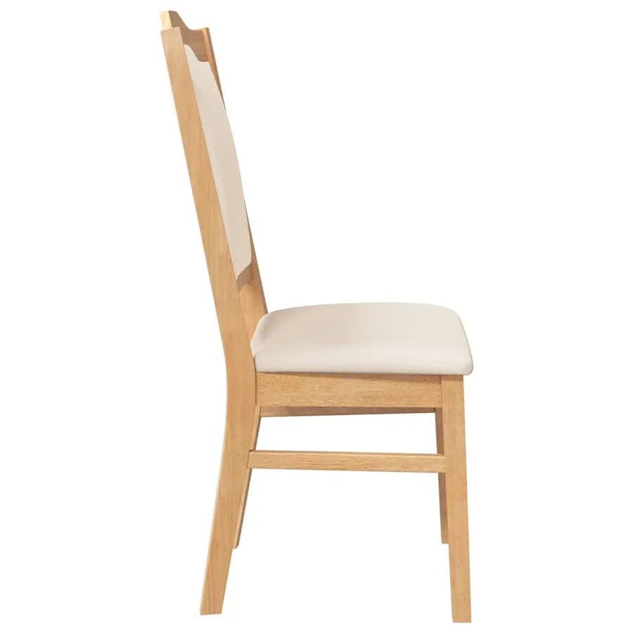 Chaises de salle à manger avec coussins (2 pcs) bois massif caoutchouc - 6