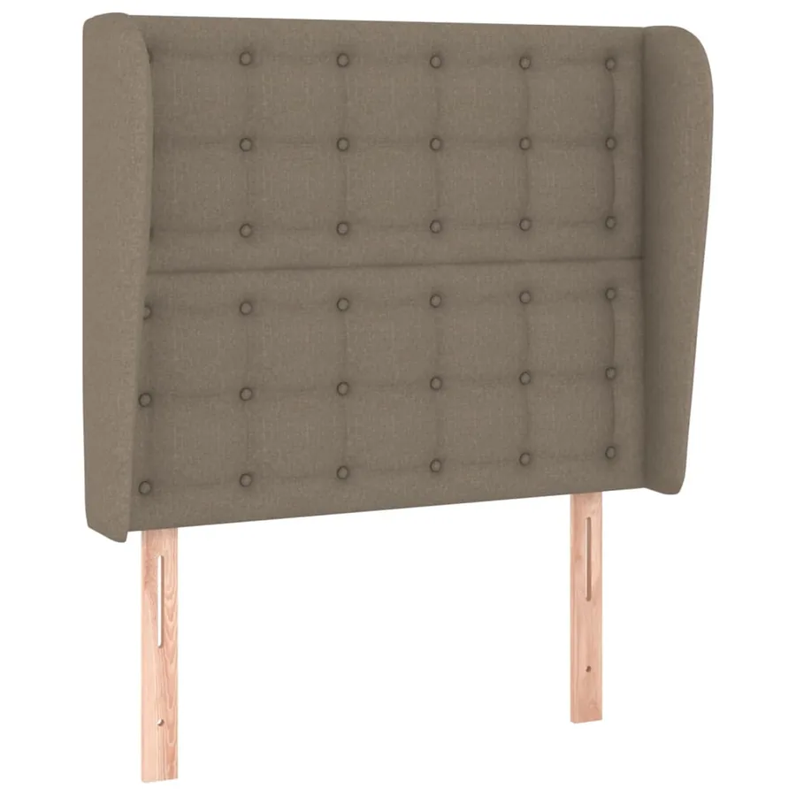 Tête de lit avec oreilles Taupe 93x23x118/128 cm Tissu - 2