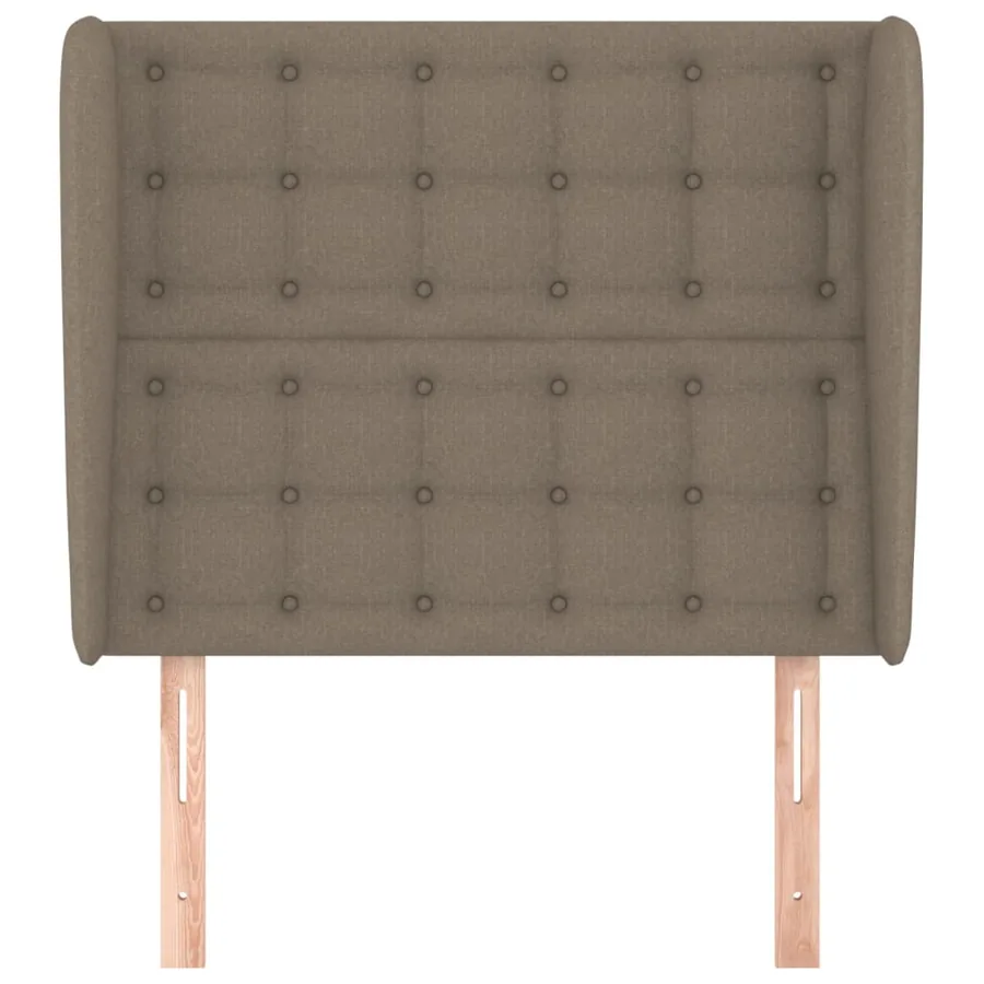 Tête de lit avec oreilles Taupe 93x23x118/128 cm Tissu - 3